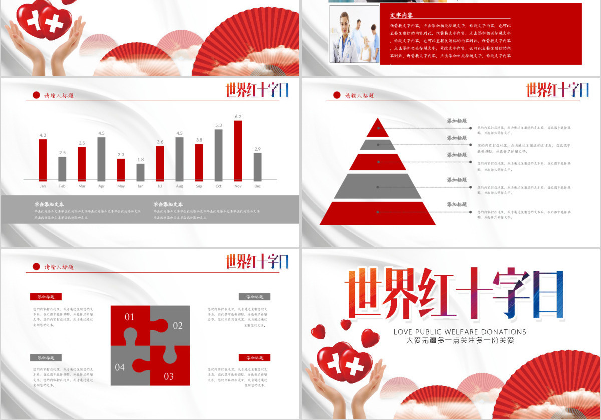 简约医疗培训世界红十字日PPT