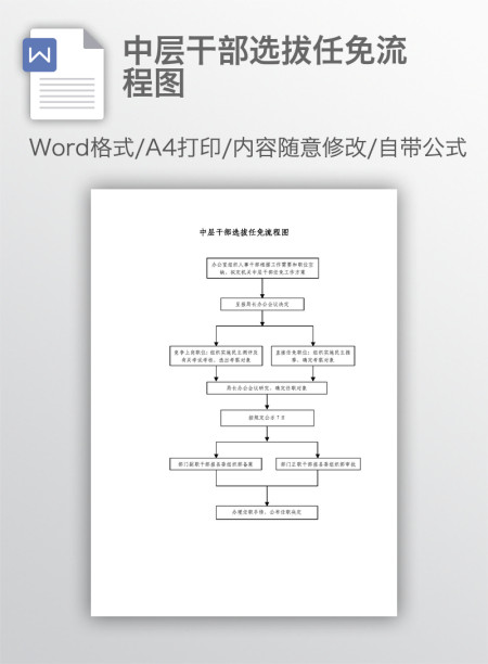 中层干部选拔任免流程图