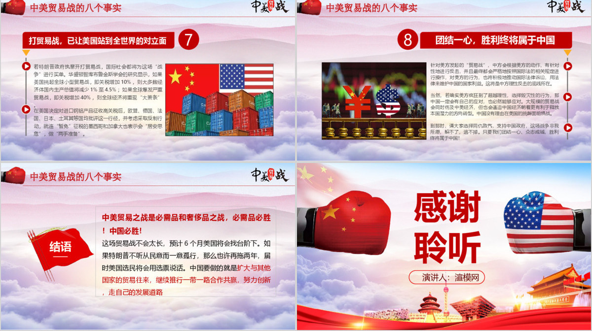 中美贸易战贸易争端贸易背景应对之策PPT