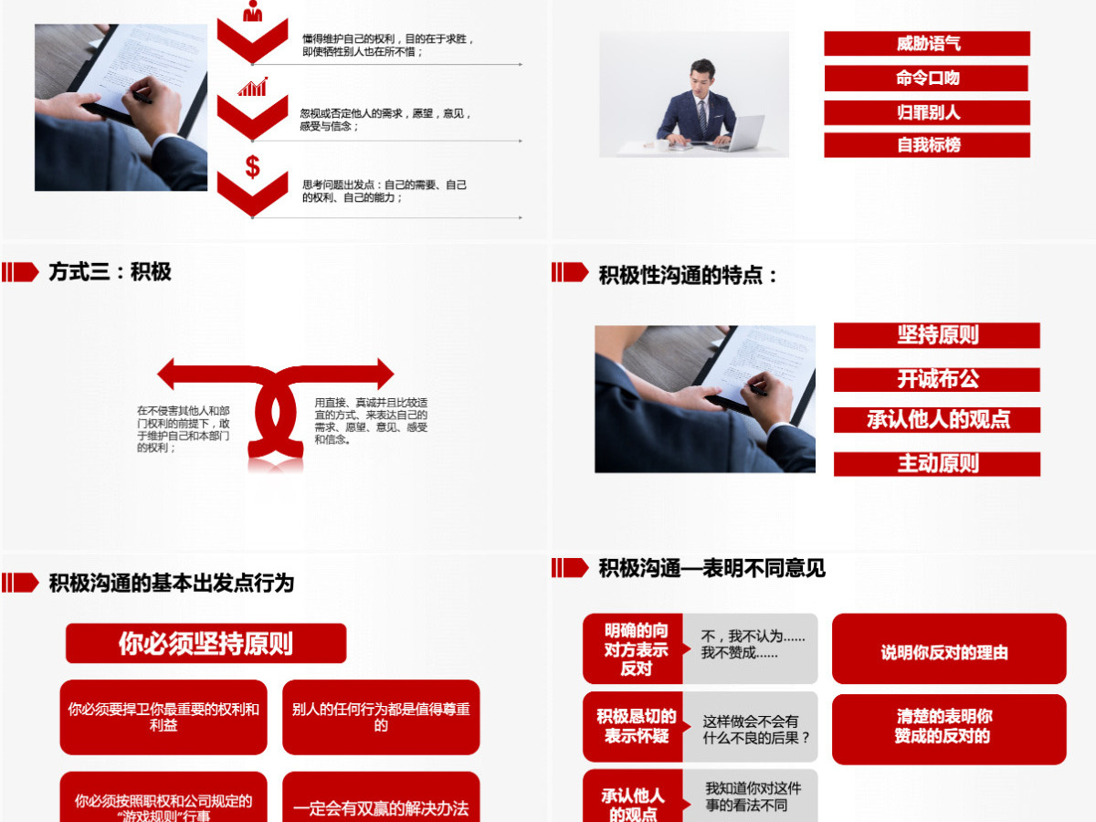 原创企业培训员工团队管理跨部门沟通协作PPT模板-版权可商用