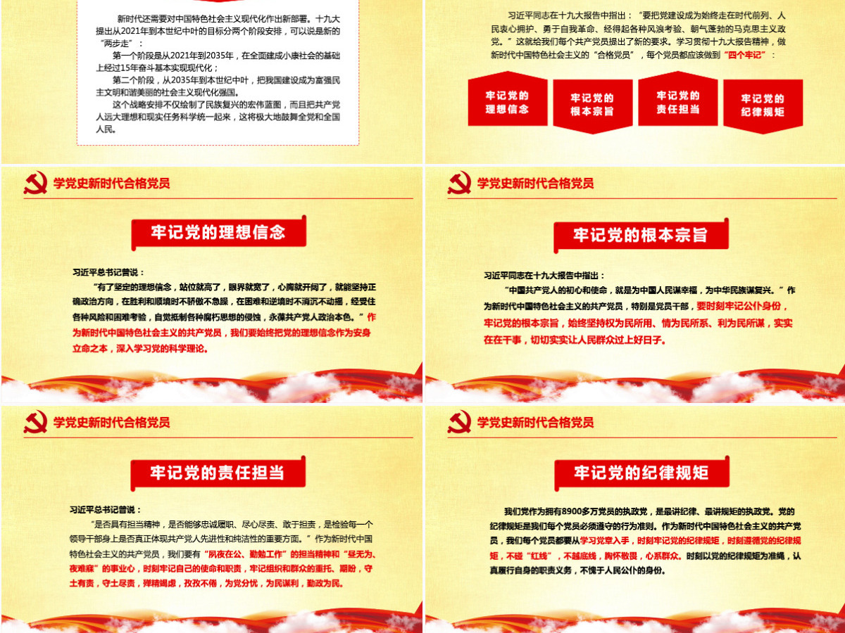 中国共产党党史建党100周年光辉的历程党课学习PPT（内含讲稿）