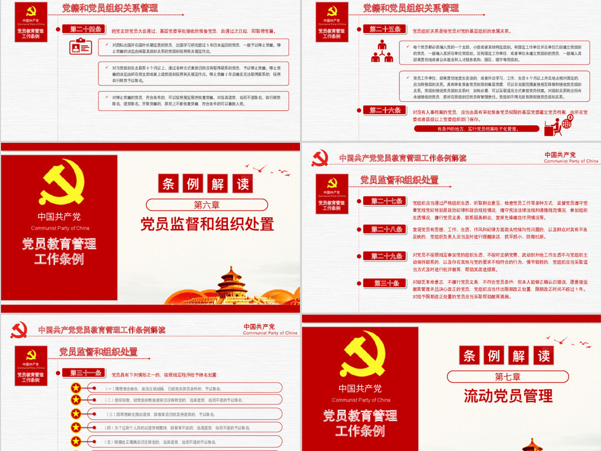 原创2019党员教育管理工作条例党政党建党委-版权可商用