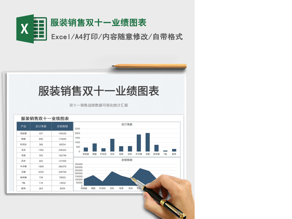 2021服装销售双十一业绩图表免费下载 2021服装销售双十一业绩图表免费下载