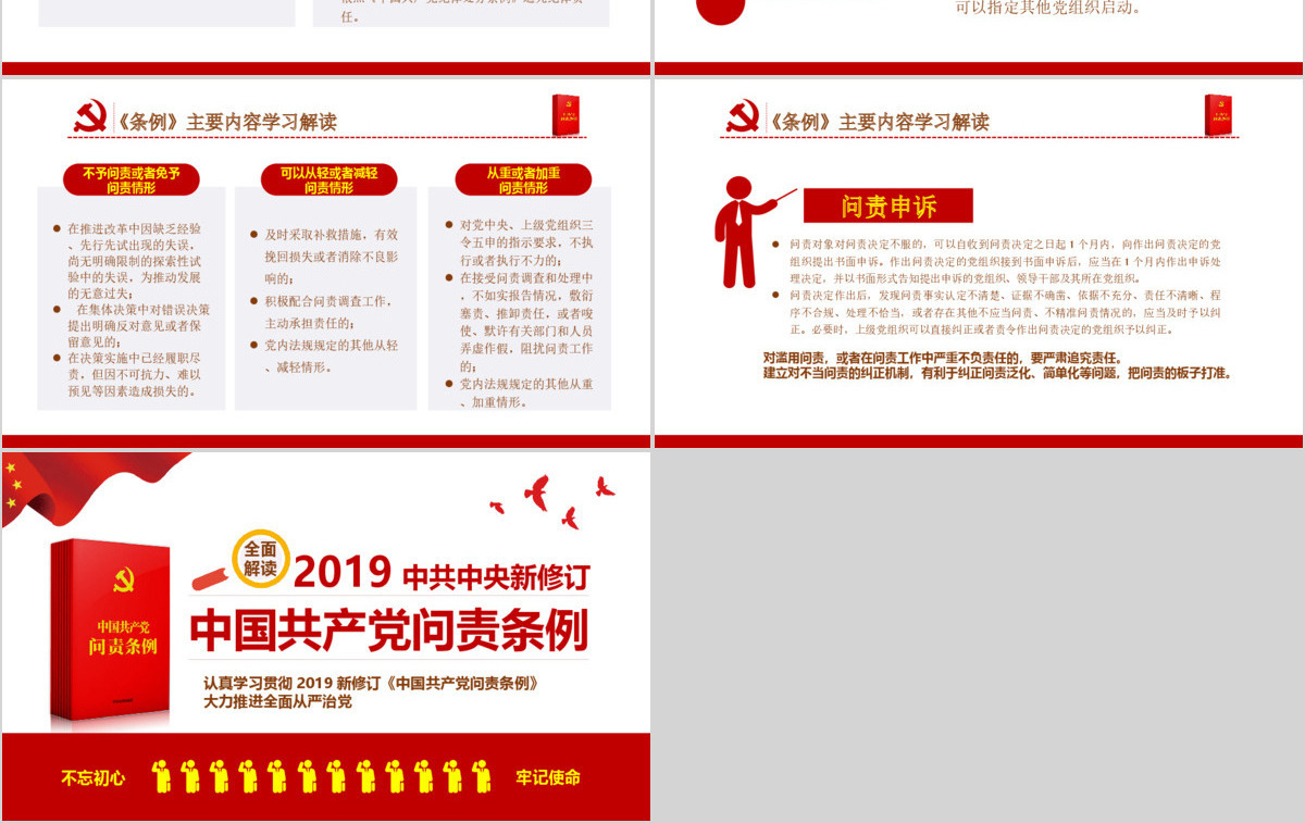 红色党政中国共产党问责条例学习解读课件PPT