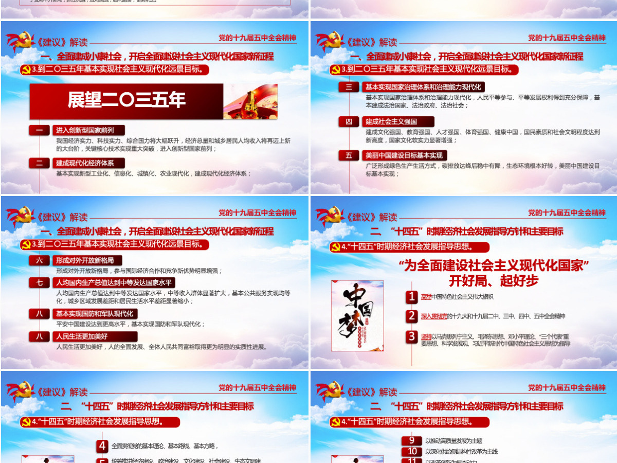 超详细十九届五中全会公报及十四五2035远景目标的建议PPT--含讲稿