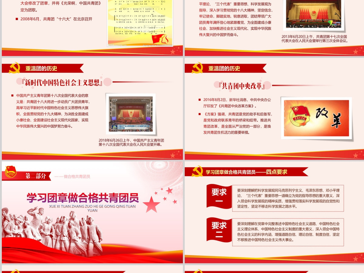 中国共青团PPT模板