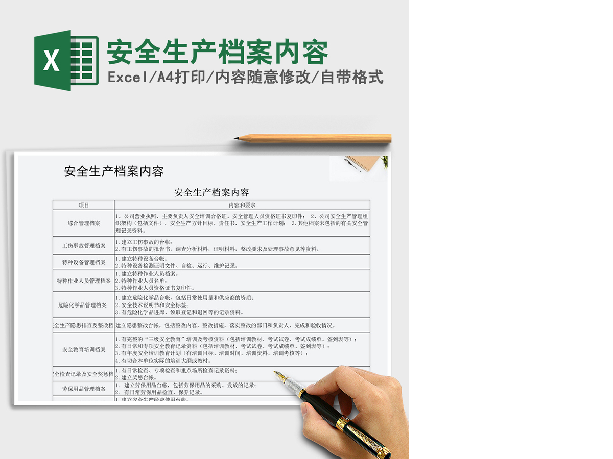 2021年安全生产档案内容 2021年安全生产档案内容