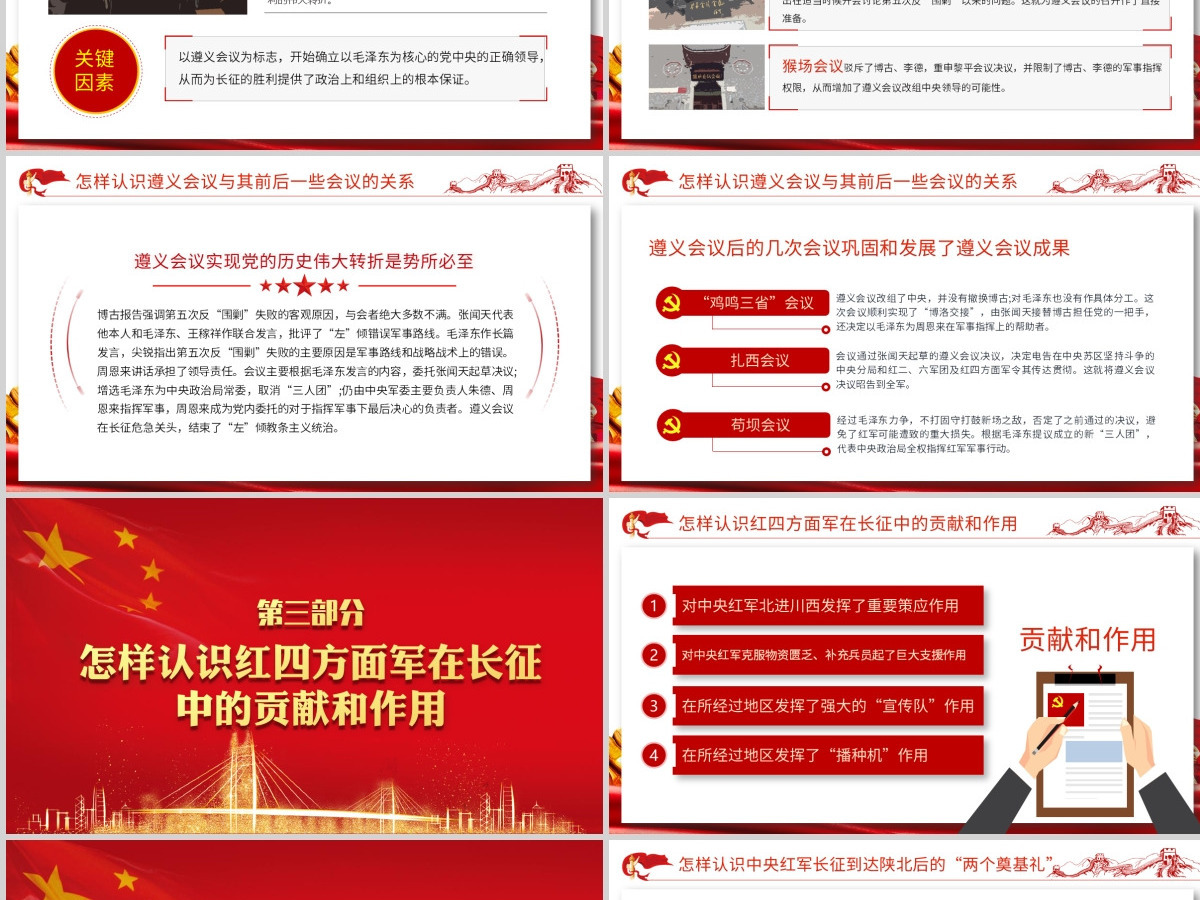 从党史中再识长征庆祝建党100周年七一建党节党课PPT--含讲稿