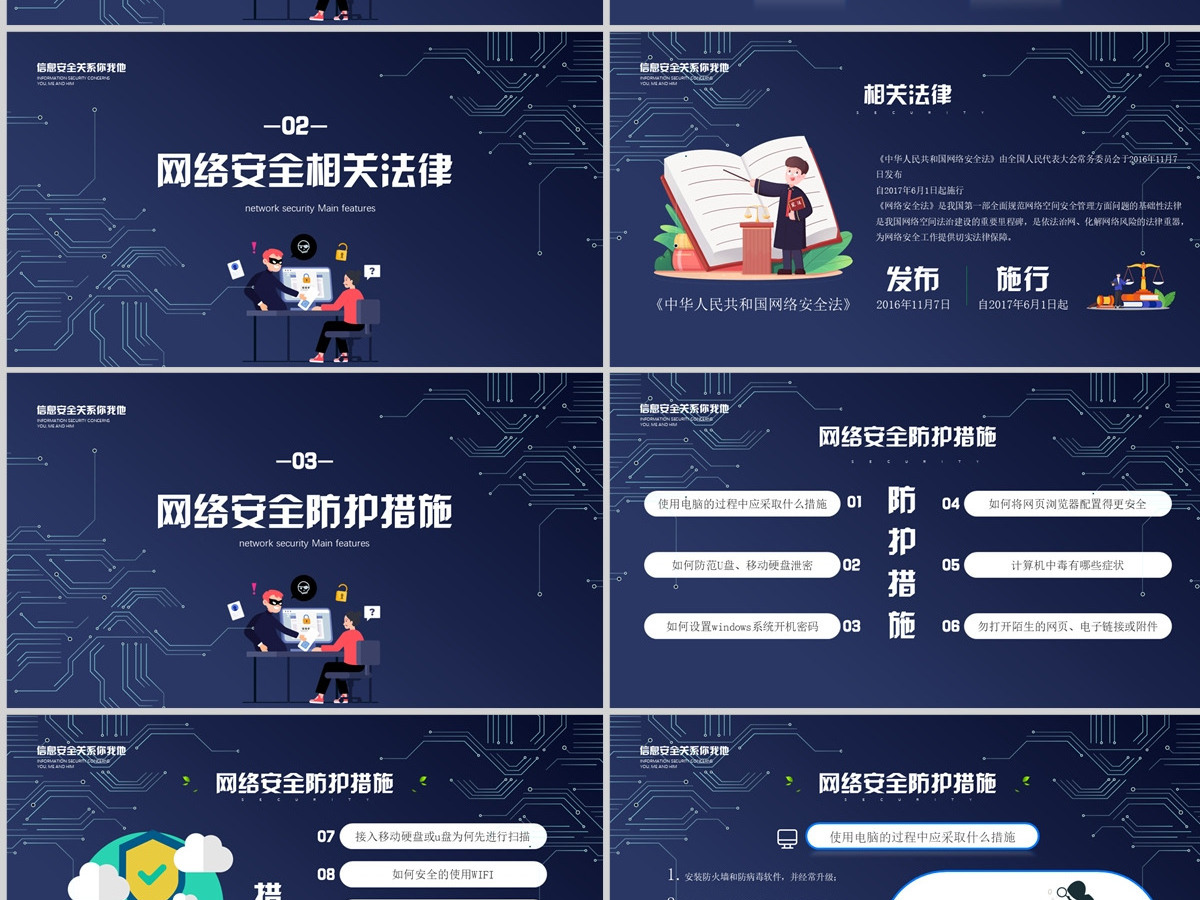 2023国家网络安全宣传周PPT警惕信息泄露维系网络安全宣教课件下载