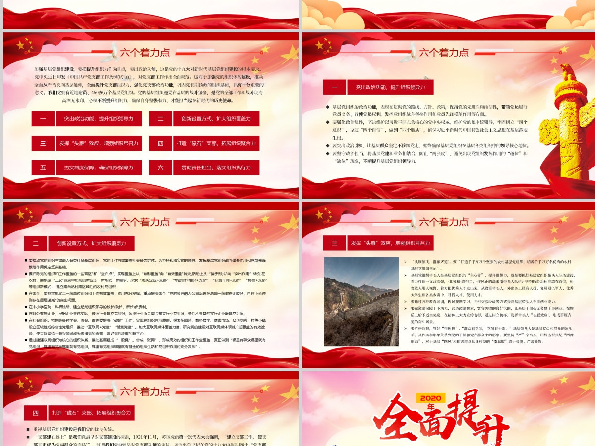 全面提升基层党组织组织力PPT模板