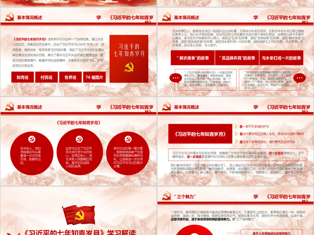 习近平的七年知青岁月PPT模板