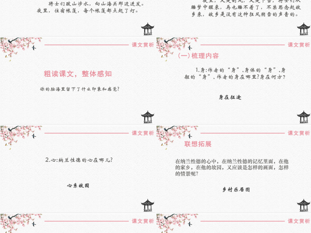 人教版高二语文课件纳兰性德长相思PPT模板 人教版高二语文课件纳兰性德长相思PPT模板