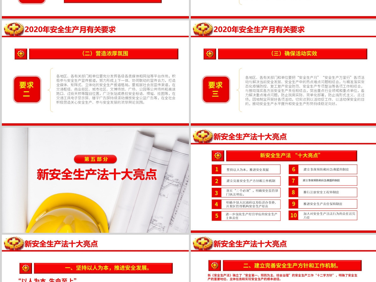 红色2020安全生产月活动宣传PPT 红色2020安全生产月活动宣传PPT