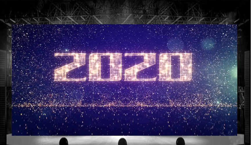 原创2020元旦新年电子贺卡动态视频ppt