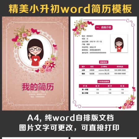 小升初简历