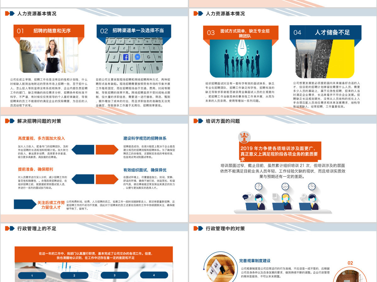 2019简约人力资源部行政部年终工作总结暨新年计划PPT模板 2019简约人力资源部行政部年终工作总结暨新年计划PPT模板