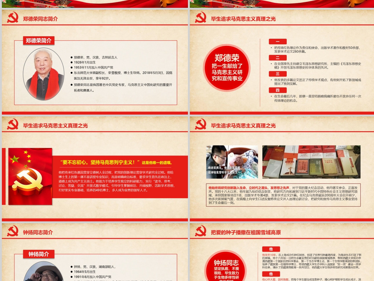 郑德荣等7名同志全国优秀共产党员先进事迹PPT 郑德荣等7名同志全国优秀共产党员先进事迹PPT
