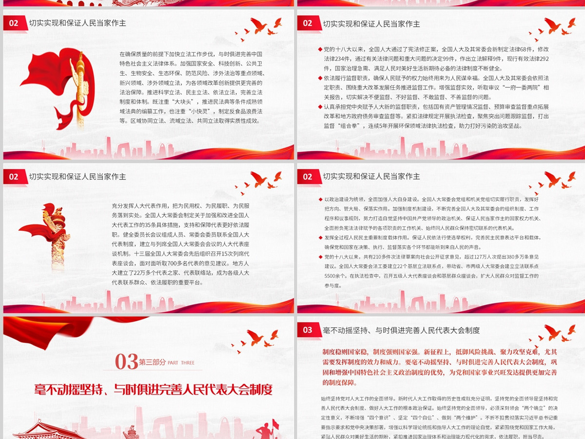 人民代表大会制度更加成熟更加定型深入学习贯彻党的十九届六中全会精神专题党课课件模板PPT