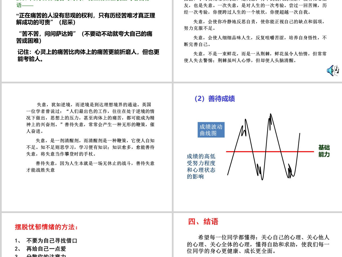 中学生心理健康主题班会课件-优秀PPT