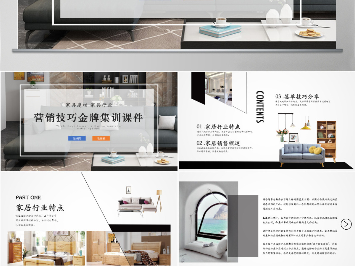 家具建材家居行业营销技巧金牌集训课件PPT模板