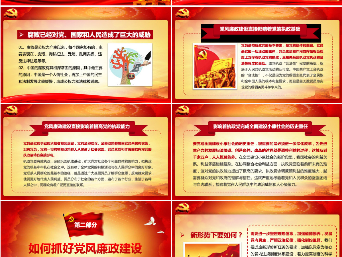 党风廉政建设党课反腐倡廉从严治党ppt--含讲稿