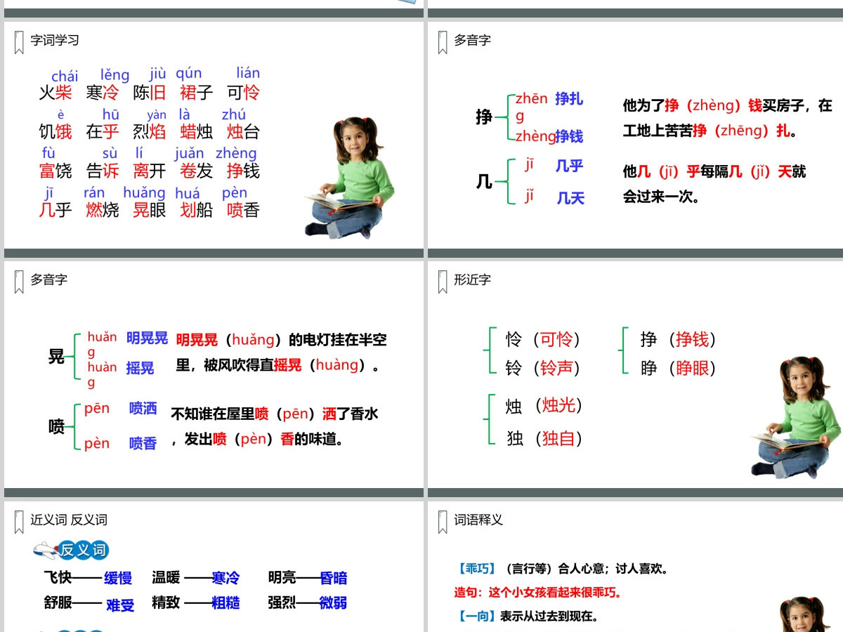 课文解析三年级语文上册卖火柴的小女孩语文课件PPT