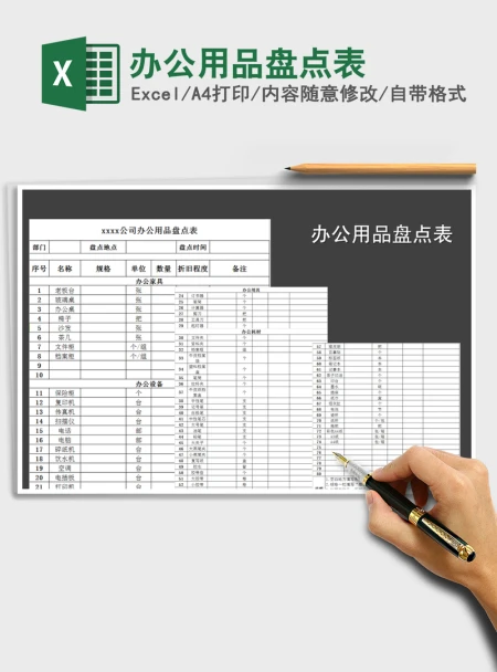 2021年办公用品盘点表