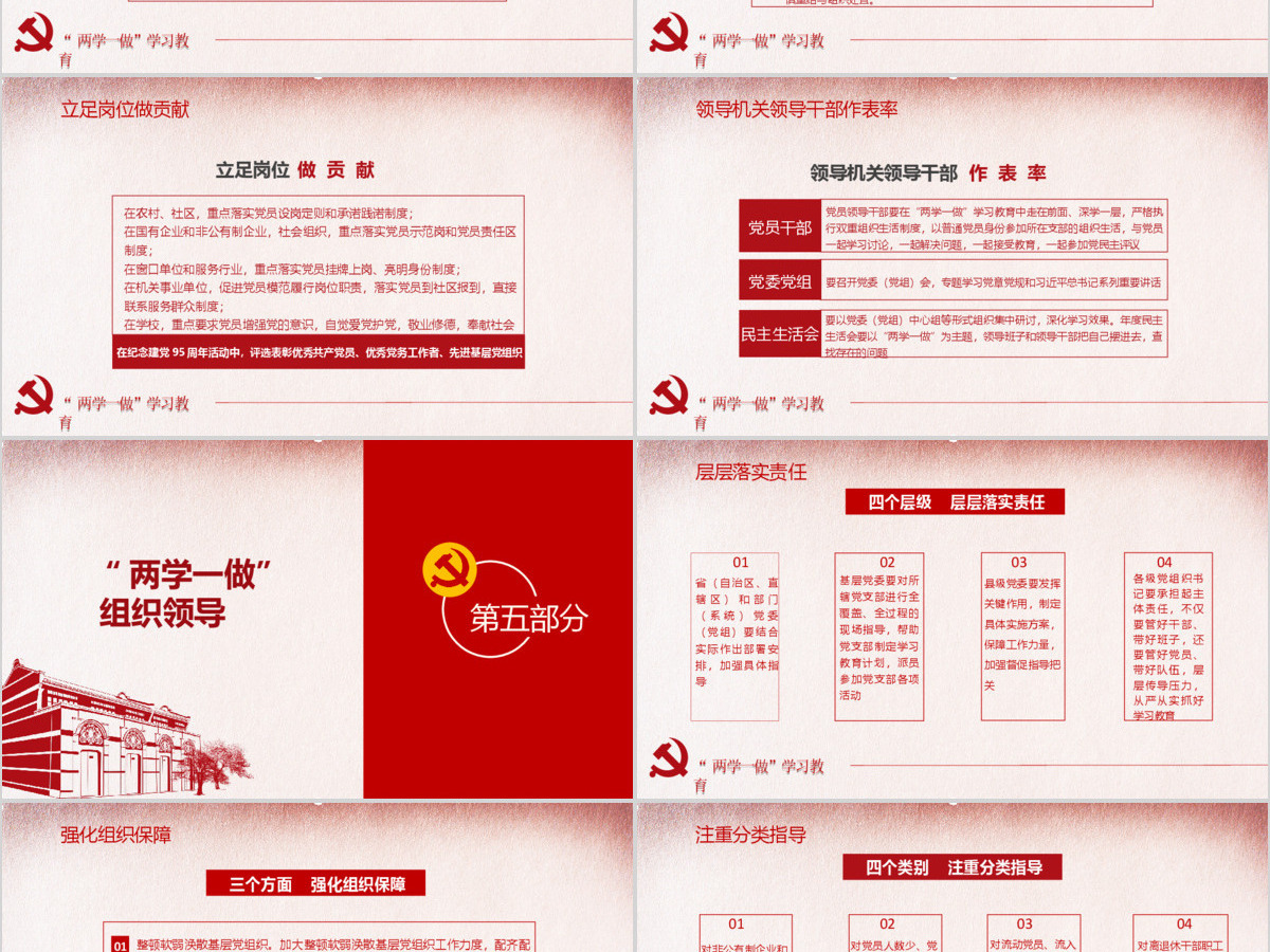 红色两学一做党课讲稿ppt