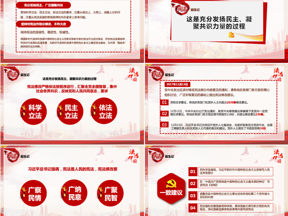 聚焦两会党政党课学习国家宪法修PPT 聚焦两会党政党课学习国家宪法修PPT