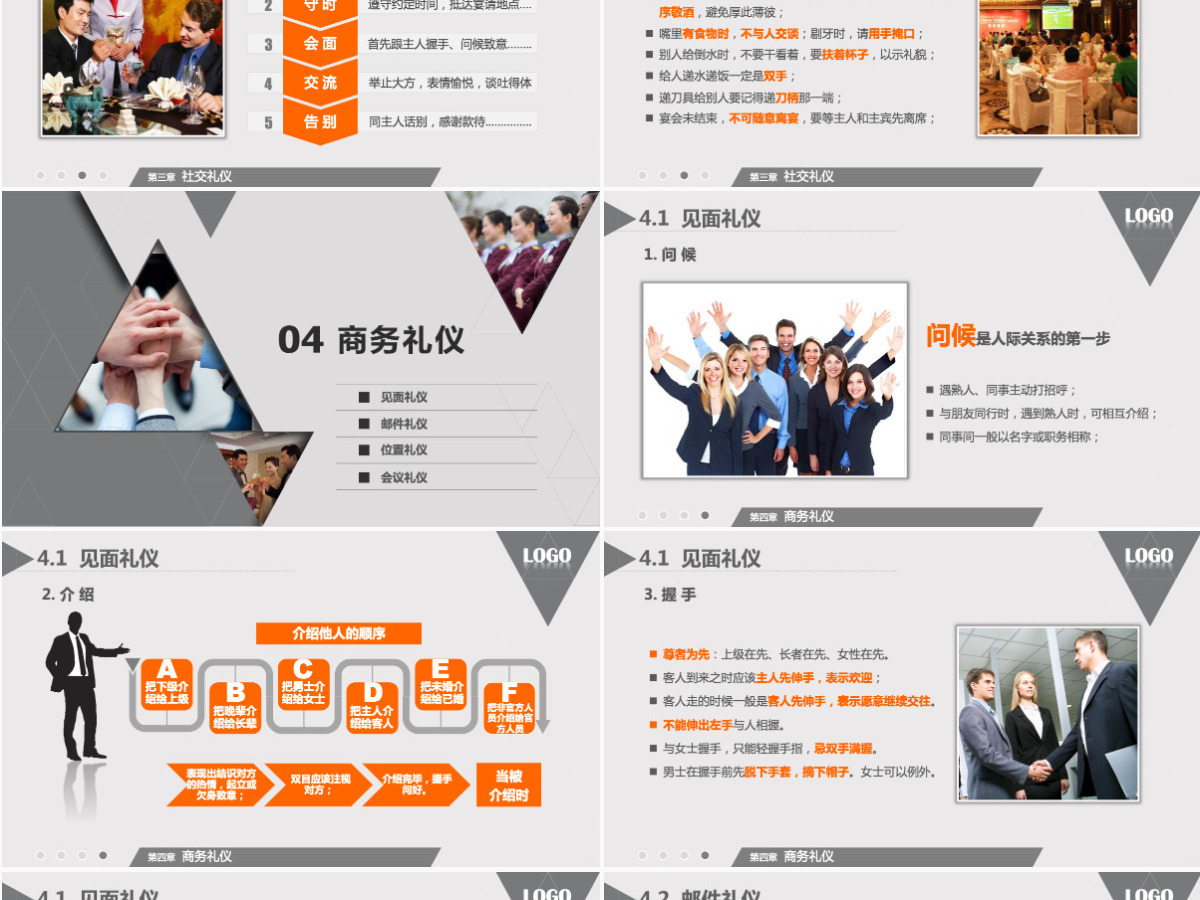 商务着装接待礼仪商务礼仪PPT模板 商务着装接待礼仪商务礼仪PPT模板