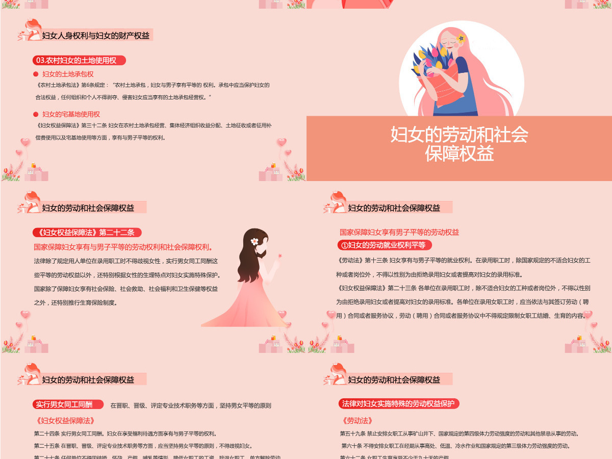 橙色剪纸风妇女法律知识讲座培训课件PPT模板 橙色剪纸风妇女法律知识讲座培训课件PPT模板