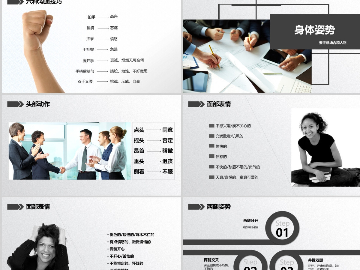 有效沟通技巧企业管理入职培训PPT模板