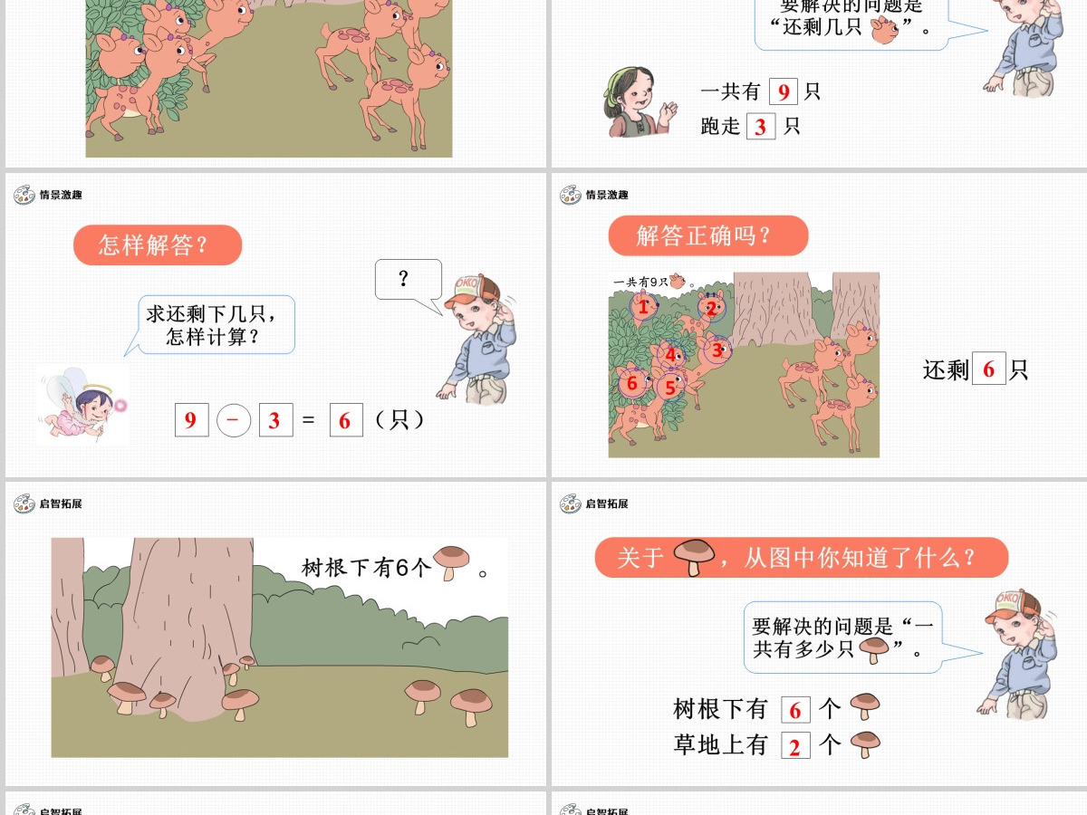 人教版小学一年级数学上册第五课第二课时：6~10的认识和加减法——8和9（含配套教案）课件PPT
