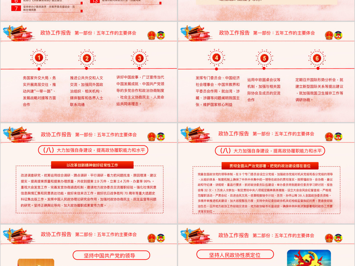 创新中国风聚焦两会关注民生贯彻落实政协政府工作报告精神党建党课ppt
