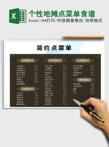 2021年个性地摊点菜单食谱 2021年个性地摊点菜单食谱