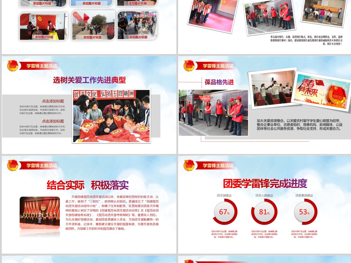 中国共青团团委工作会议汇报总结PPT模板