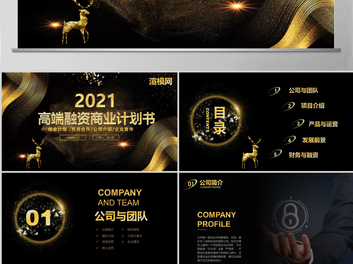 黑金色高端商务企业融资招商项目商业计划书创业计划书PPT模板 黑金色高端商务企业融资招商项目商业计划书创业计划书PPT模板