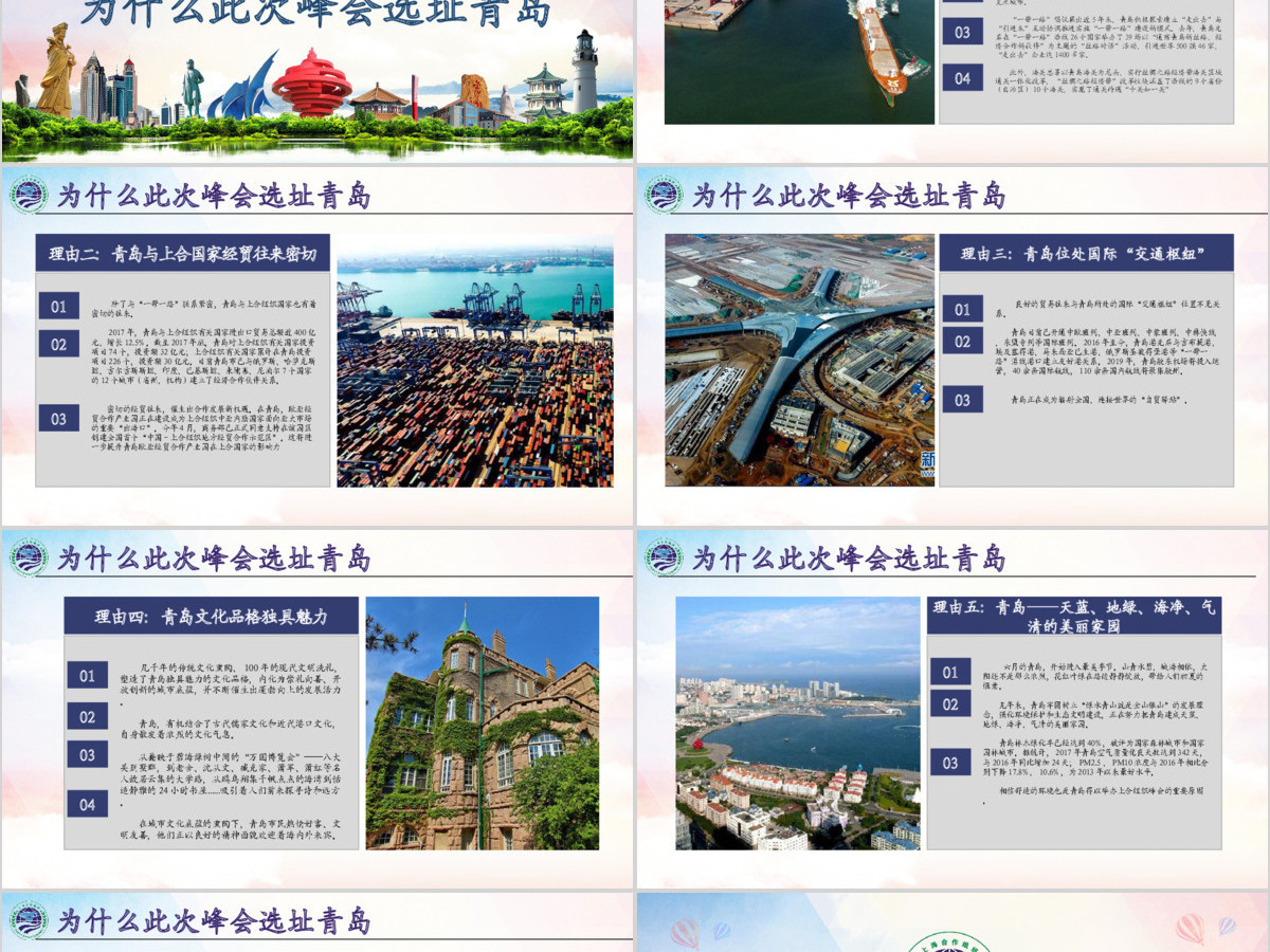 学习解读上合组织青岛峰会PPT模板