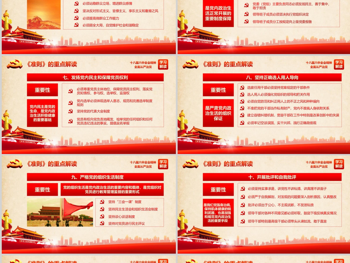 党政机关若干准则监督条例学习PPT模板幻灯片 党政机关若干准则监督条例学习PPT模板幻灯片