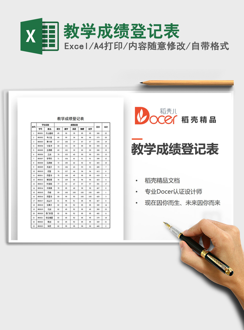 2021年教学成绩登记表 2021年教学成绩登记表