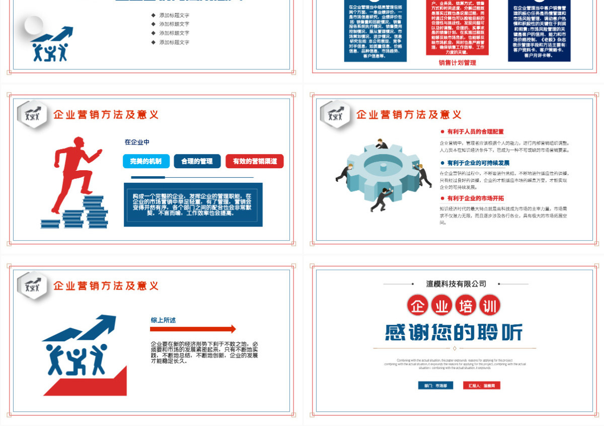 原创简约商务培训之企业营销管理相关知识培训PPT-版权可商用