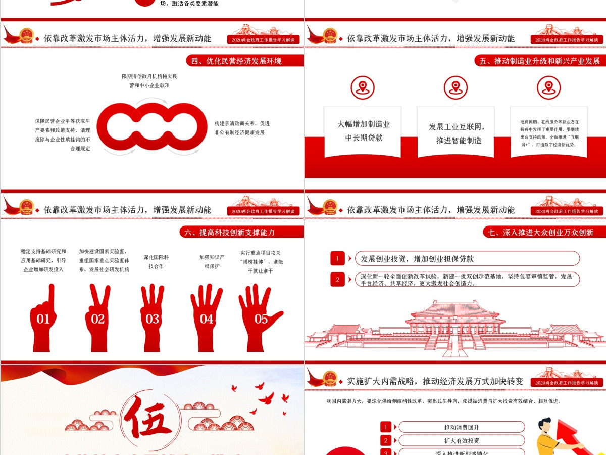 2020全国两会政府工作报告学习解读ppt--含讲稿 2020全国两会政府工作报告学习解读ppt--含讲稿