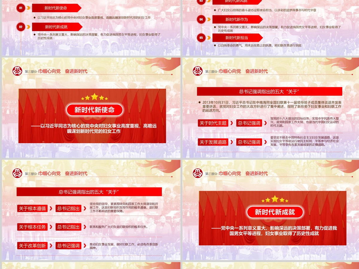 原创中国妇女十二大会议精神解读全国妇联PPT-版权可商用