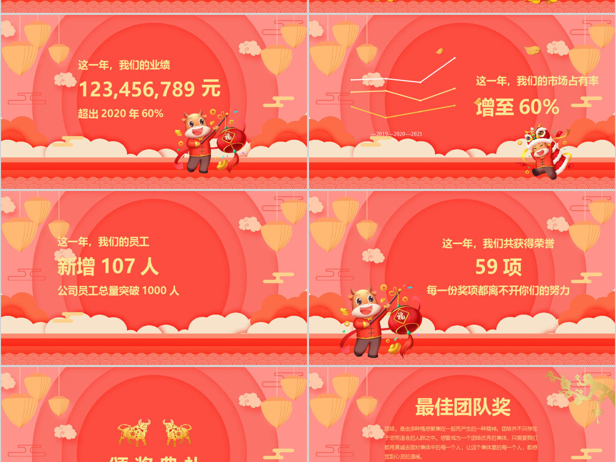 粉色喜庆喜迎2021新年企业年会春节联欢晚会PPT模板 粉色喜庆喜迎2021新年企业年会春节联欢晚会PPT模板