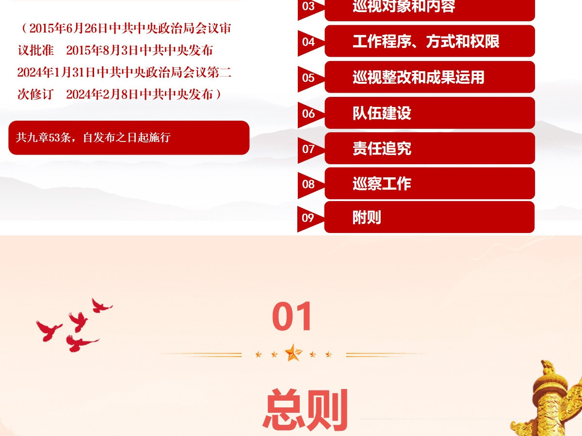  新修订《中国共产党巡视工作条例》条文对照学习