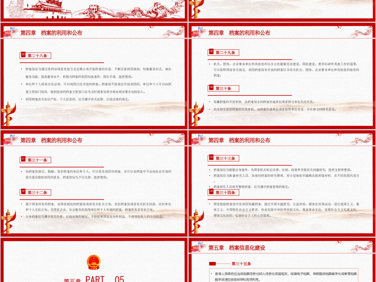 学习《中华人民共和国档案法》PPT模板