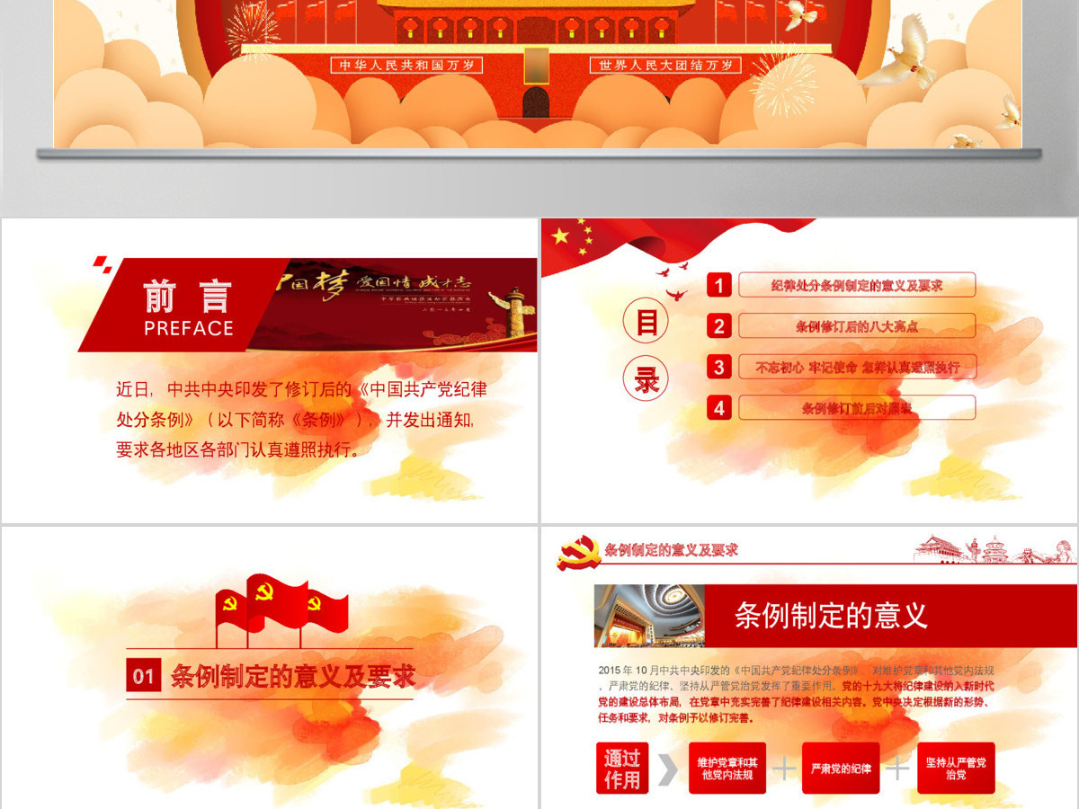 原创修订对照表中国共产党纪律处分条例党课PPT 原创修订对照表中国共产党纪律处分条例党课PPT