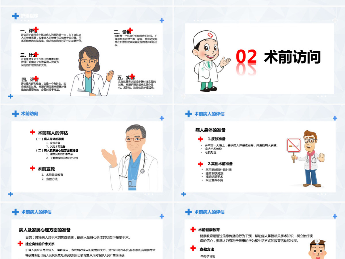 简约清新手术期护理PPT模板