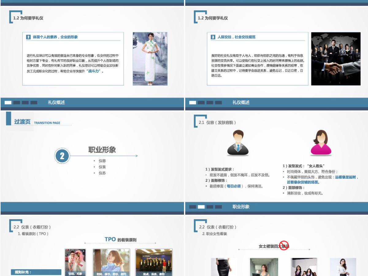 商务礼仪培训知识ppt模板幻灯片 商务礼仪培训知识ppt模板幻灯片
