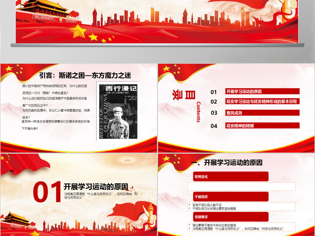 延安学习经验与延安精神微党课PPT模板 延安学习经验与延安精神微党课PPT模板